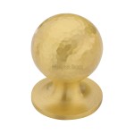 M Marcus Heritage Brass Cabinet Knob Ball Hammered Design 32mm